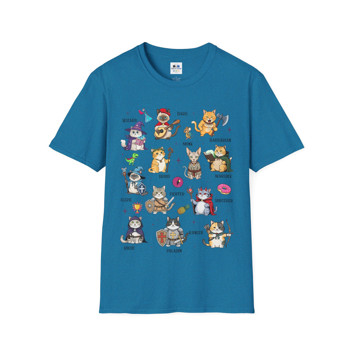“Dungeons & Cats” Tee — Twelve Classes, Infinite Chaos