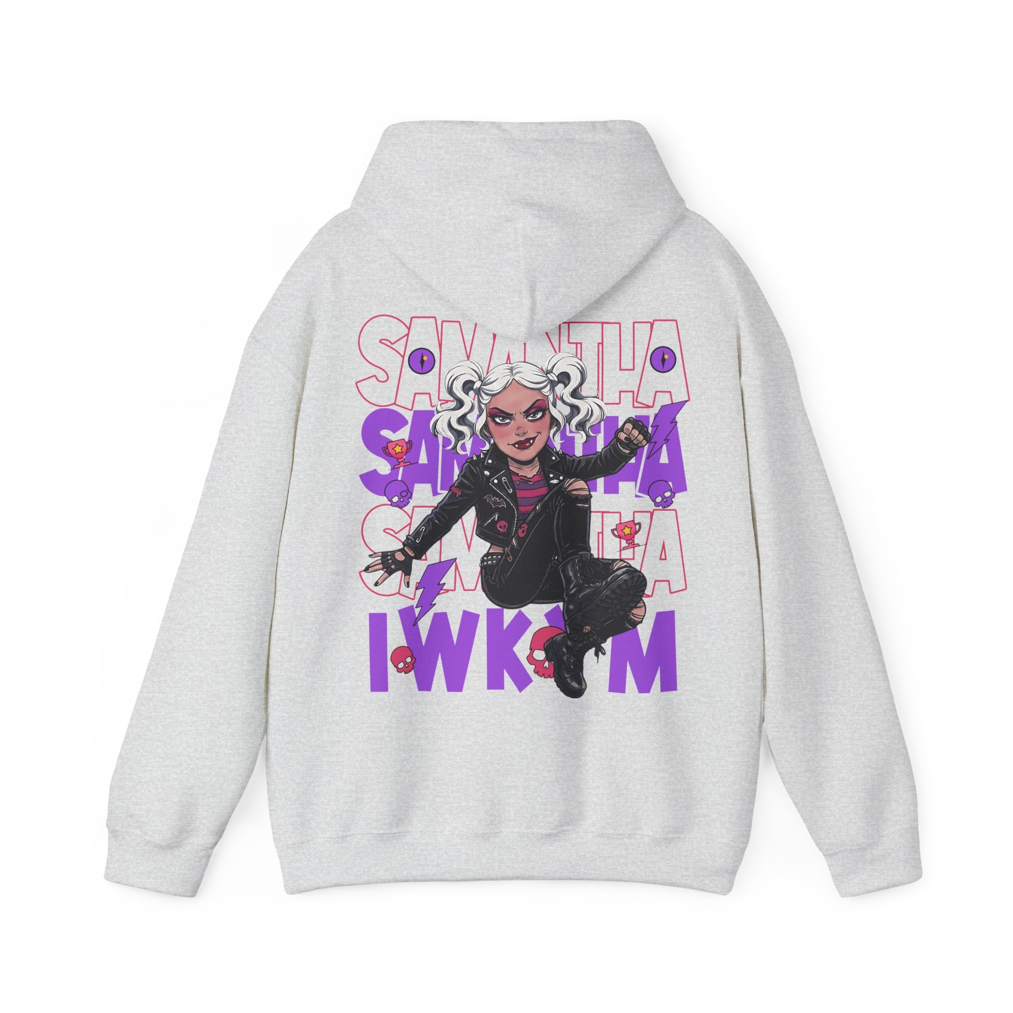 “SAMANTHA — IWKYM” Hoodie — Punk Chaos, Maximum Main‑Character Energy