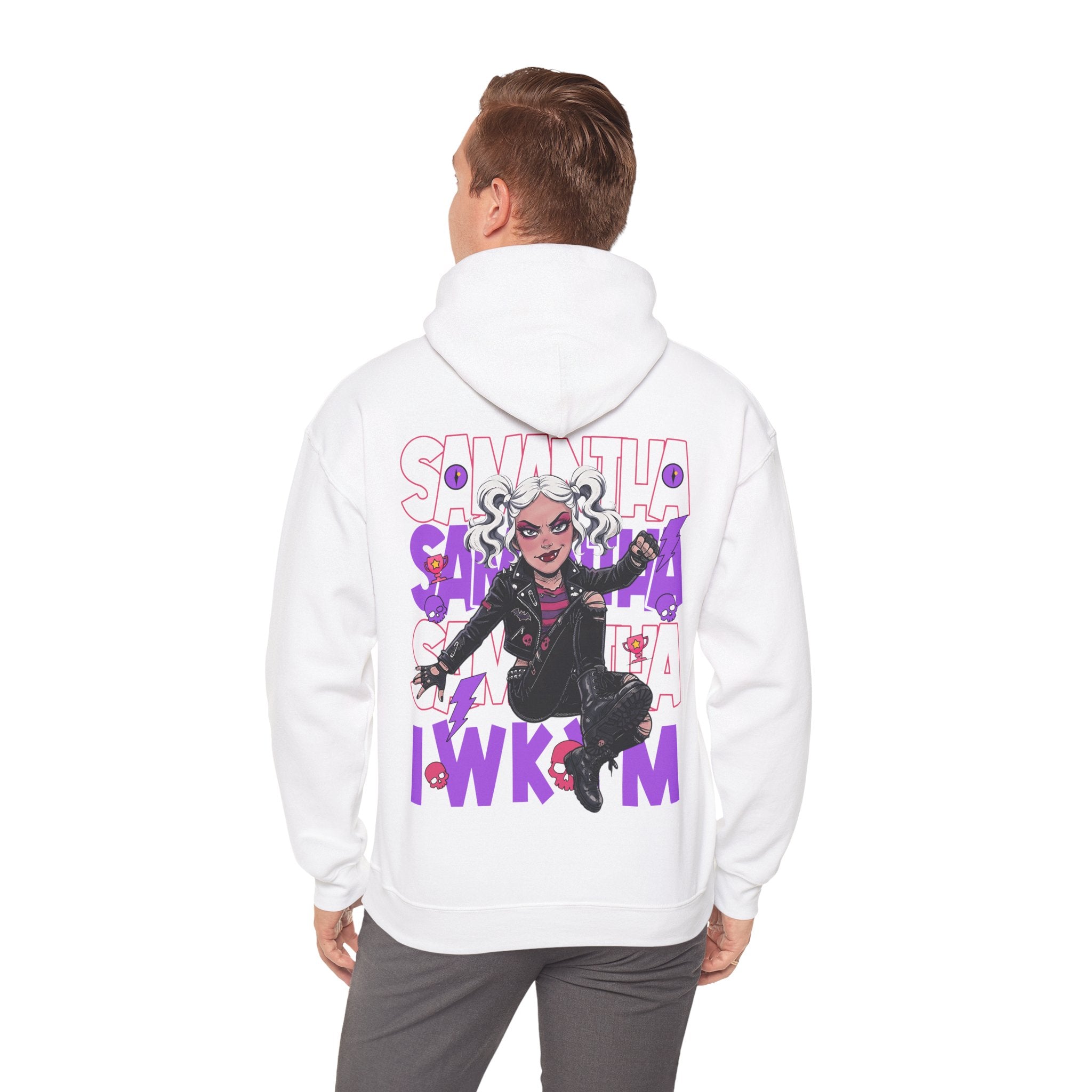 “SAMANTHA — IWKYM” Hoodie — Punk Chaos, Maximum Main‑Character Energy