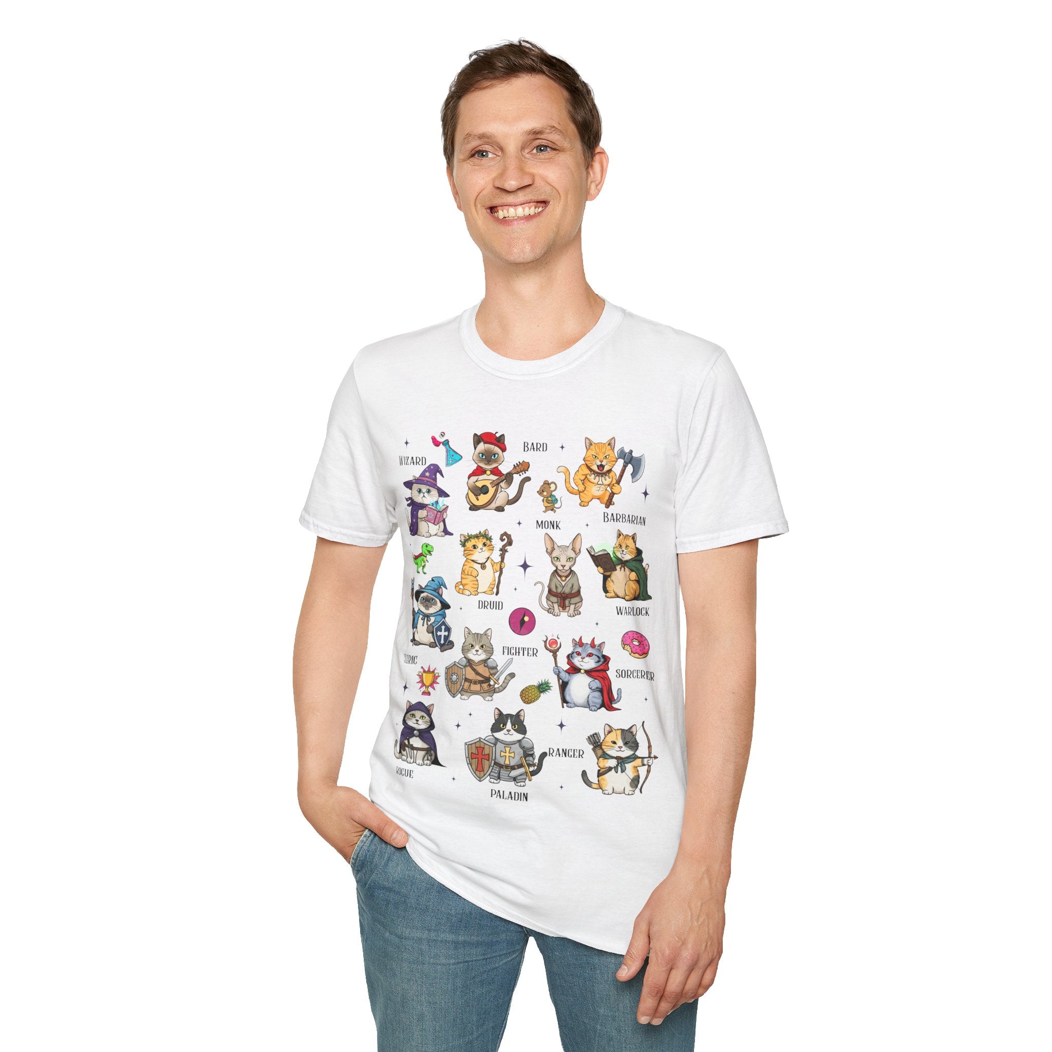 “Dungeons & Cats” Tee — Twelve Classes, Infinite Chaos