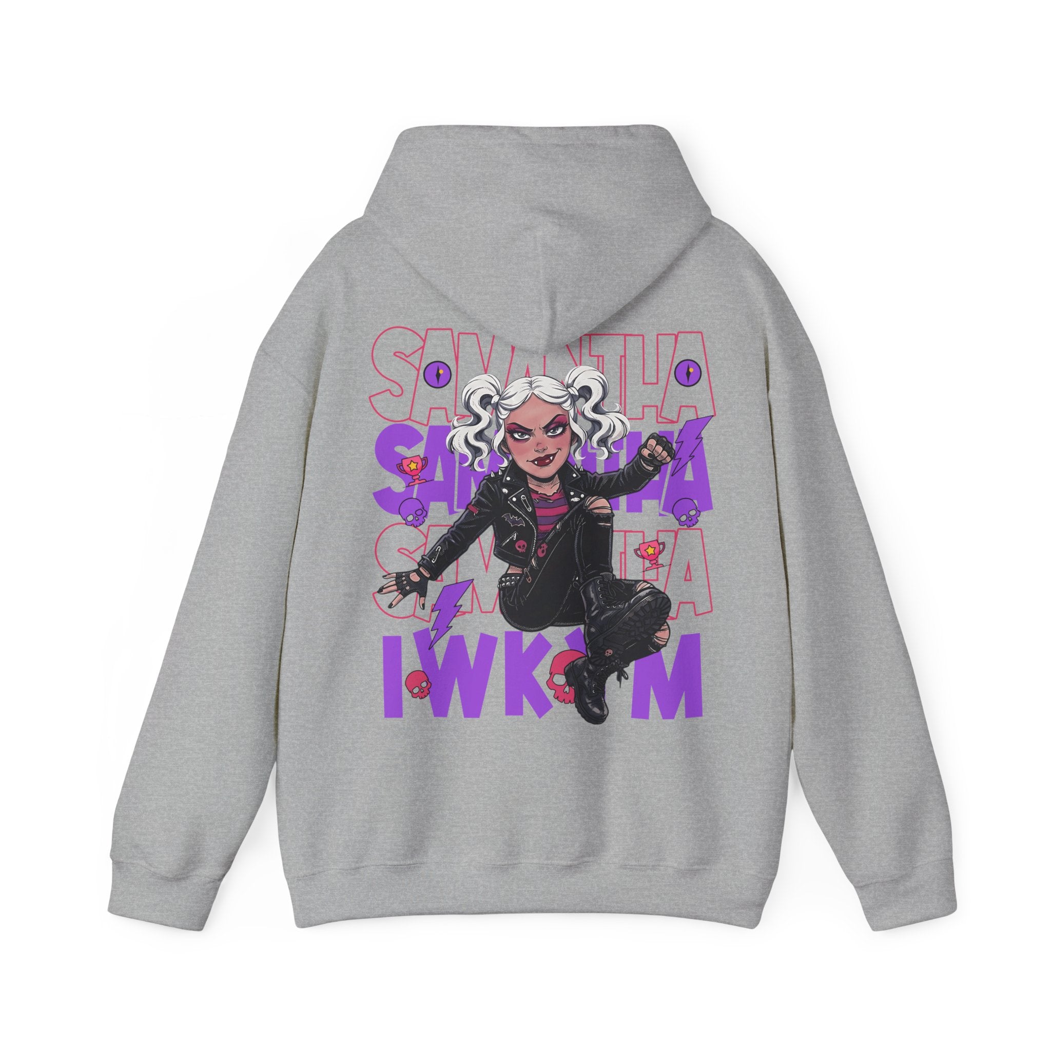 “SAMANTHA — IWKYM” Hoodie — Punk Chaos, Maximum Main‑Character Energy
