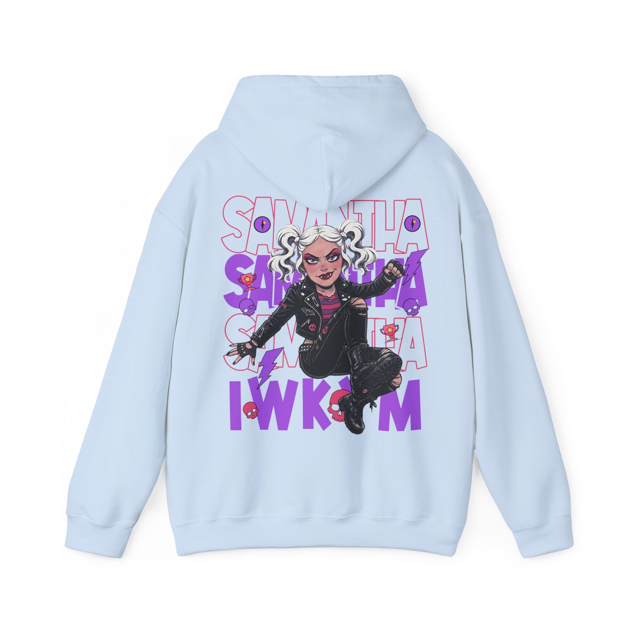 “SAMANTHA — IWKYM” Hoodie — Punk Chaos, Maximum Main‑Character Energy