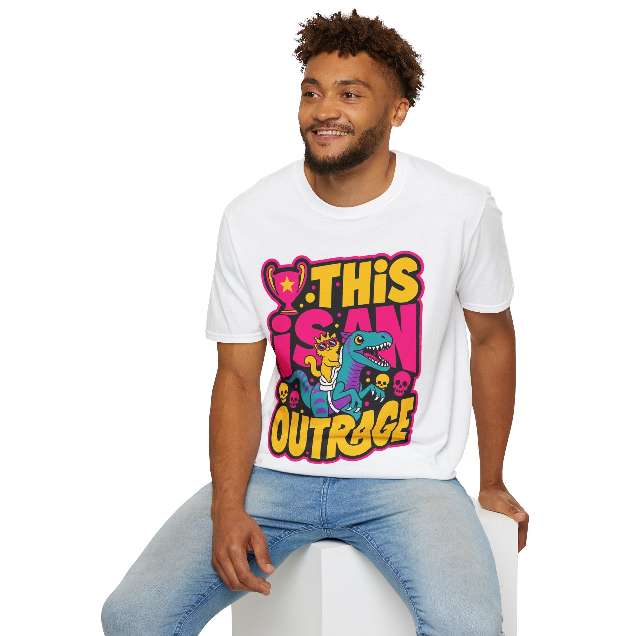 This Is An Outrage T-Shirt - LitRPG Feline Fan Tee