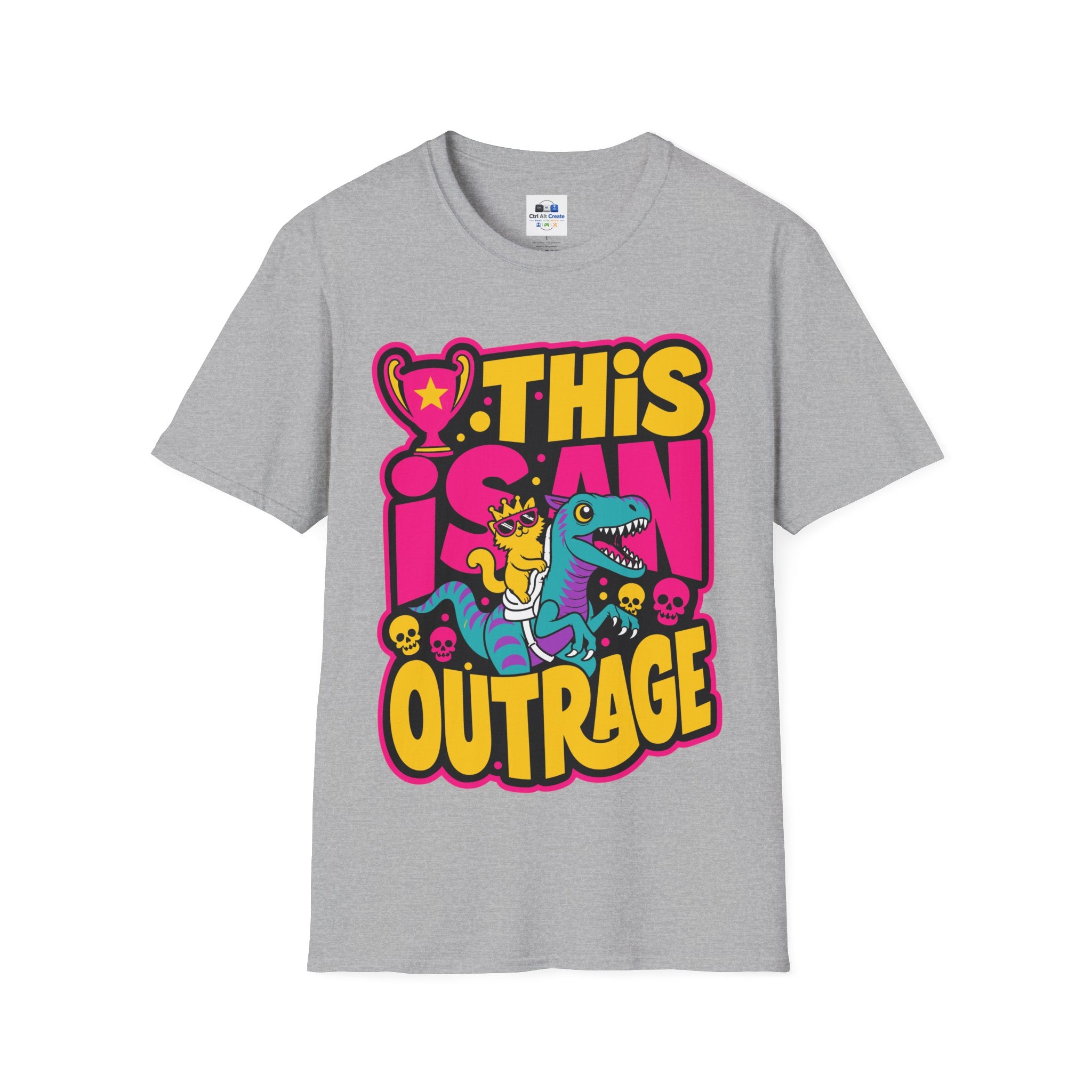 This Is An Outrage T-Shirt - LitRPG Feline Fan Tee