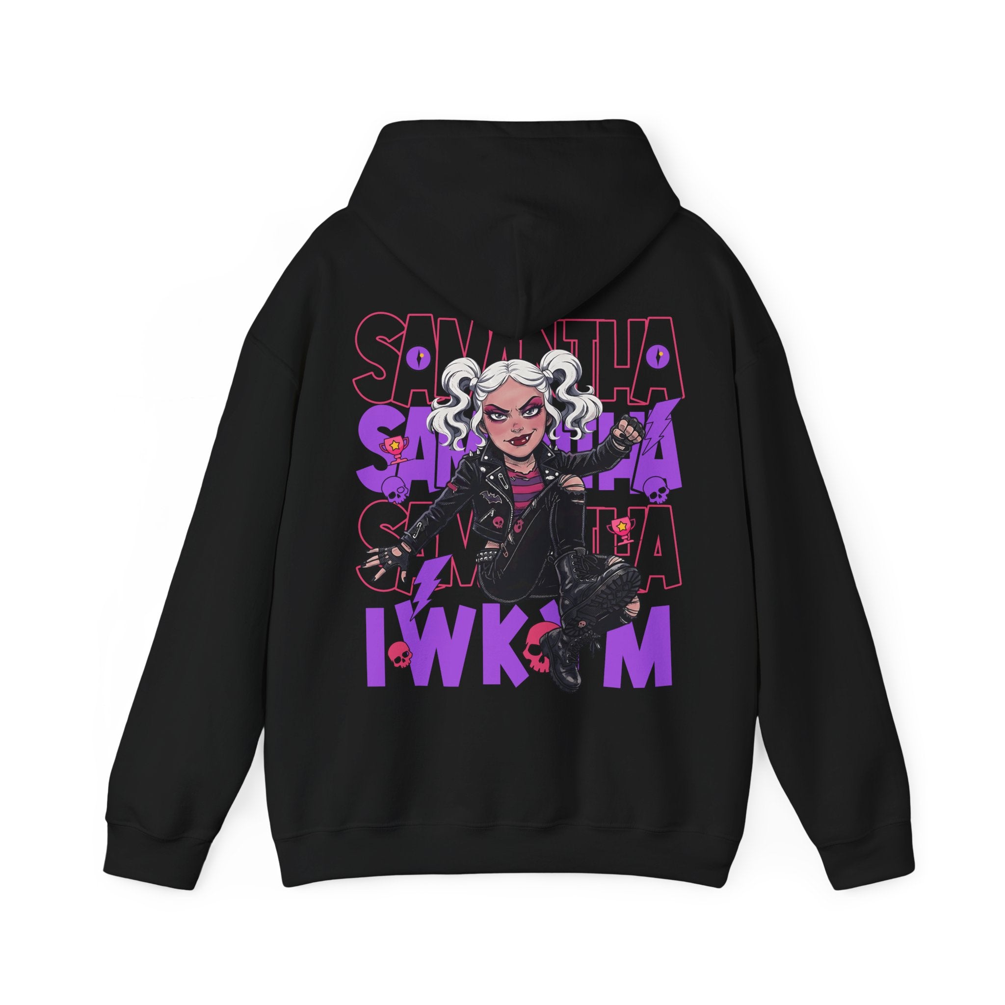 “SAMANTHA — IWKYM” Hoodie — Punk Chaos, Maximum Main‑Character Energy