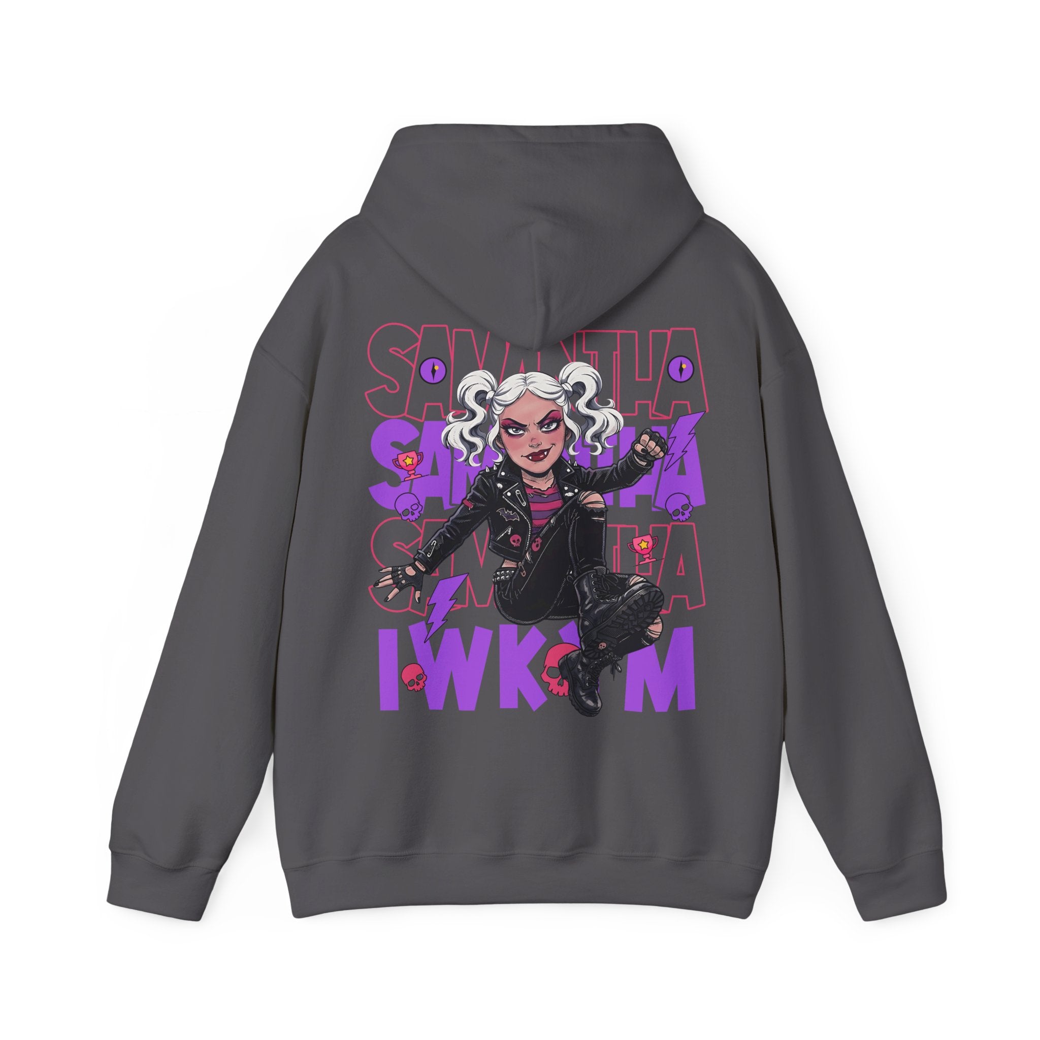“SAMANTHA — IWKYM” Hoodie — Punk Chaos, Maximum Main‑Character Energy