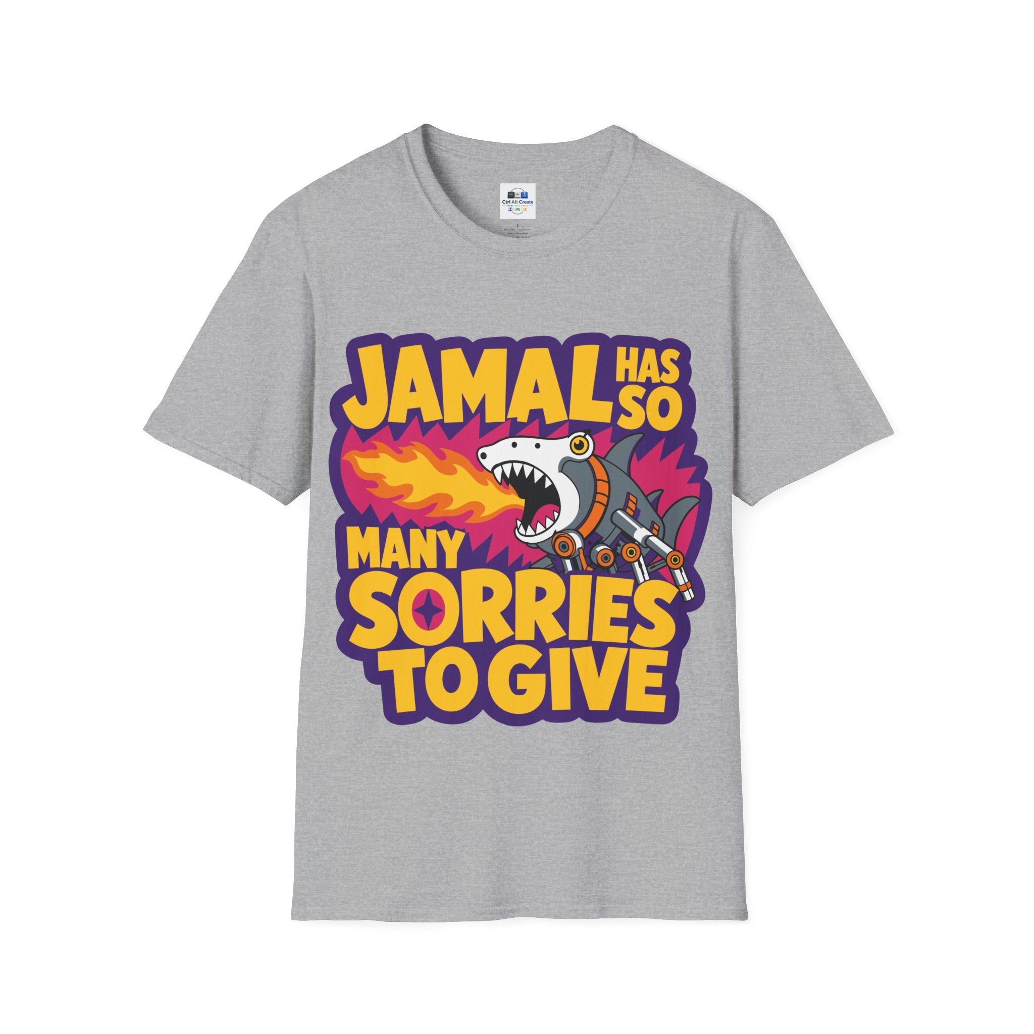 “Jamal Has So Many Sorries to Give” — Dungeon‑Crawler Parody Tee