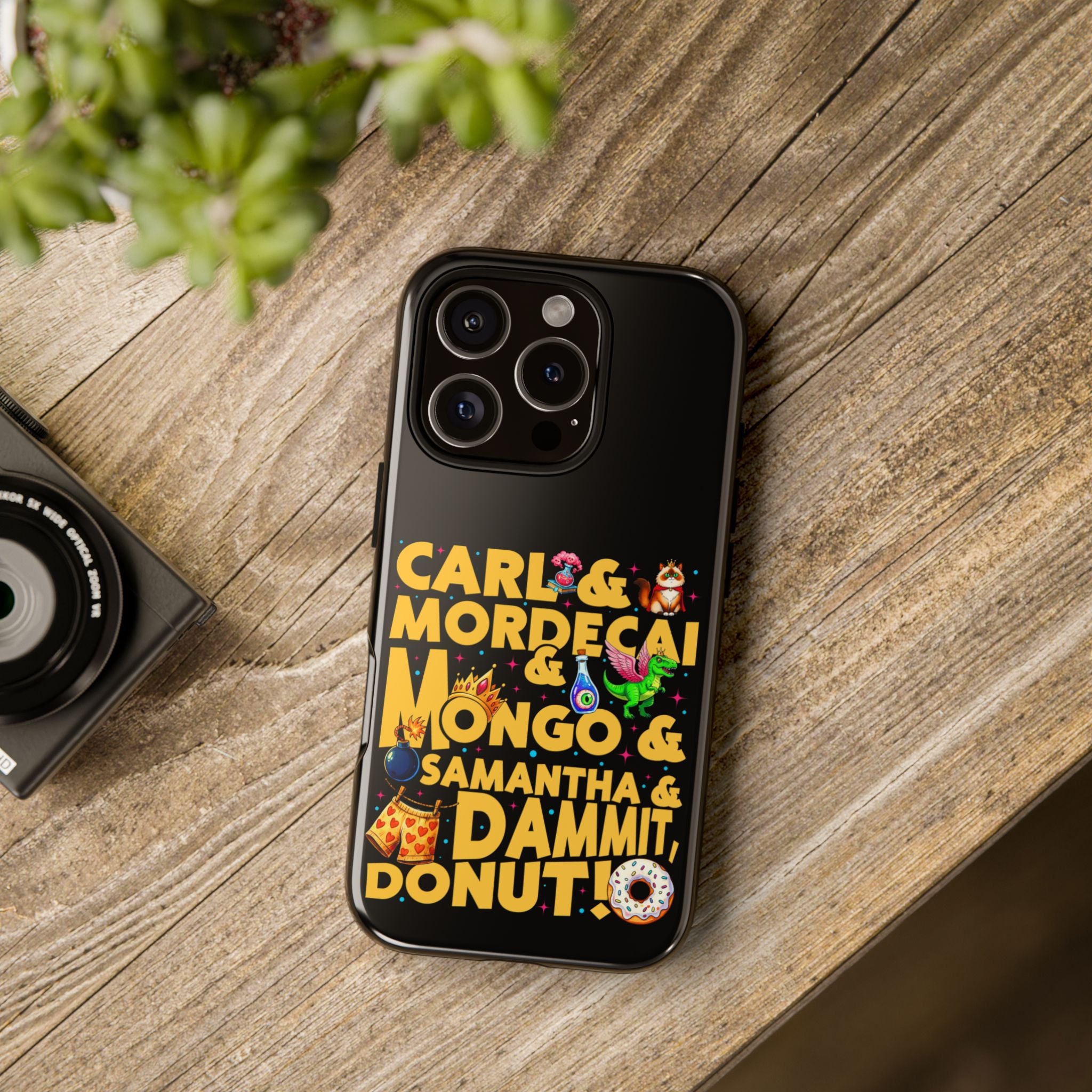 "Carl & Mordecai & Mongo & Samantha & Dammit, Donut!" Phone Case