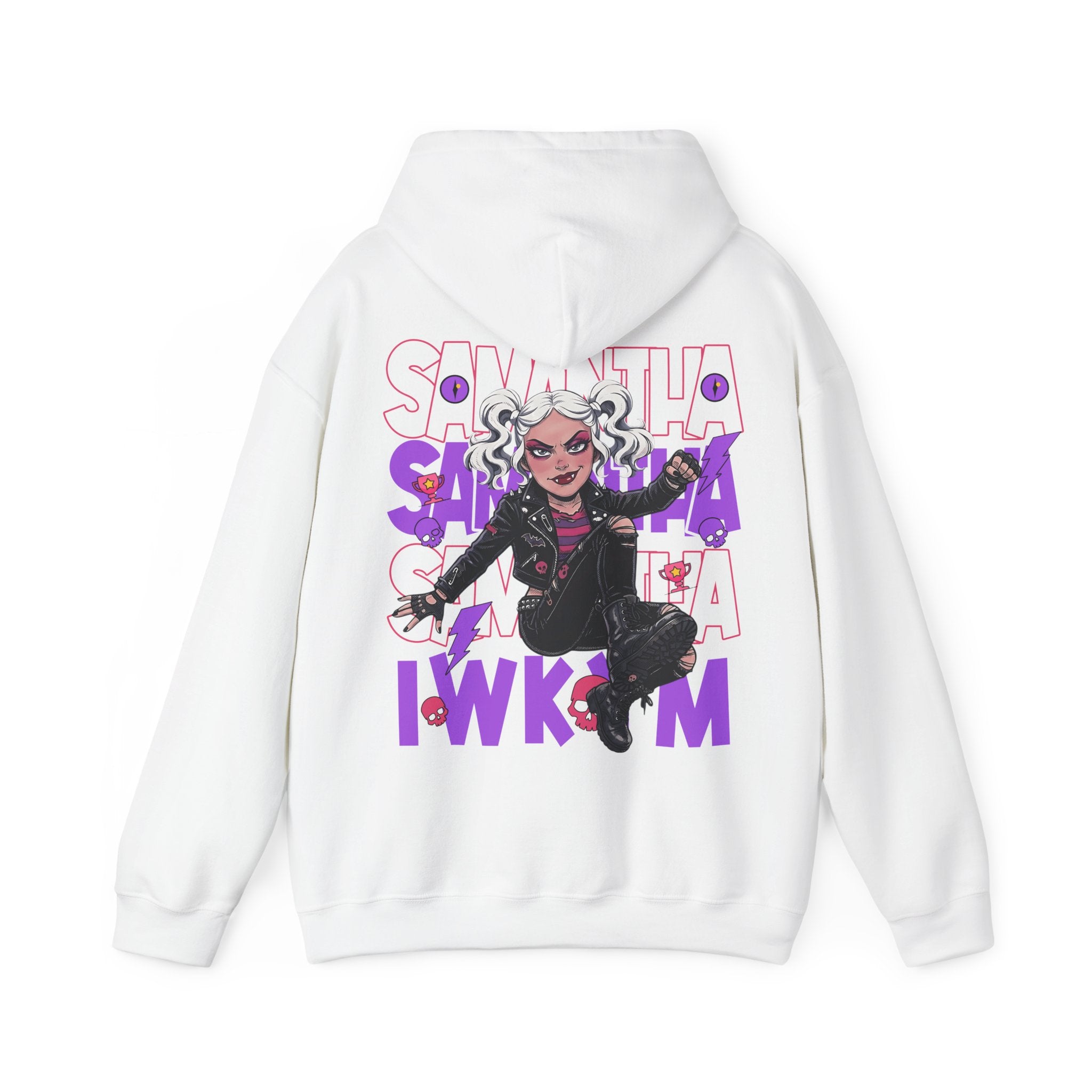 “SAMANTHA — IWKYM” Hoodie — Punk Chaos, Maximum Main‑Character Energy