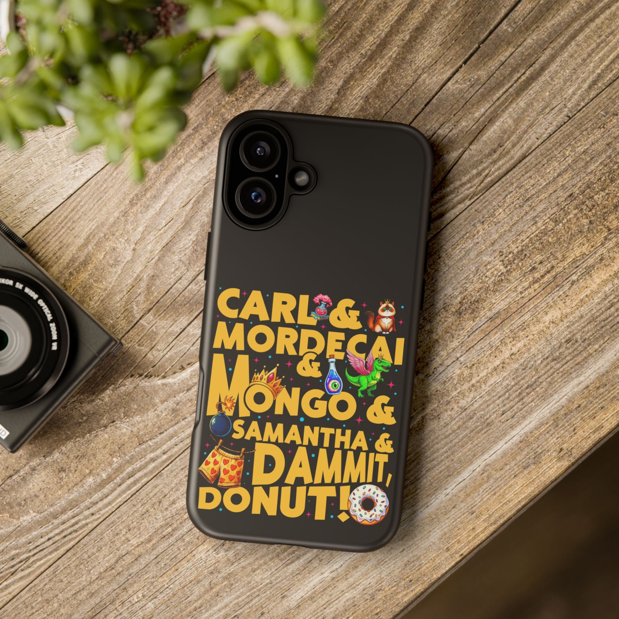 "Carl & Mordecai & Mongo & Samantha & Dammit, Donut!" Phone Case
