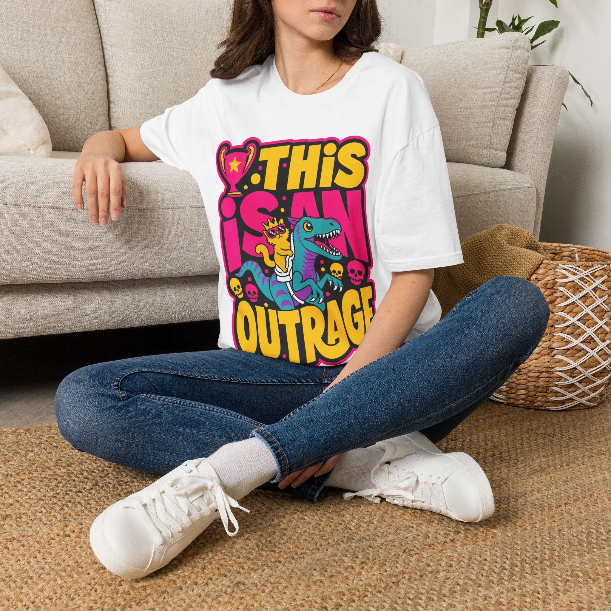 This Is An Outrage T-Shirt - LitRPG Feline Fan Tee