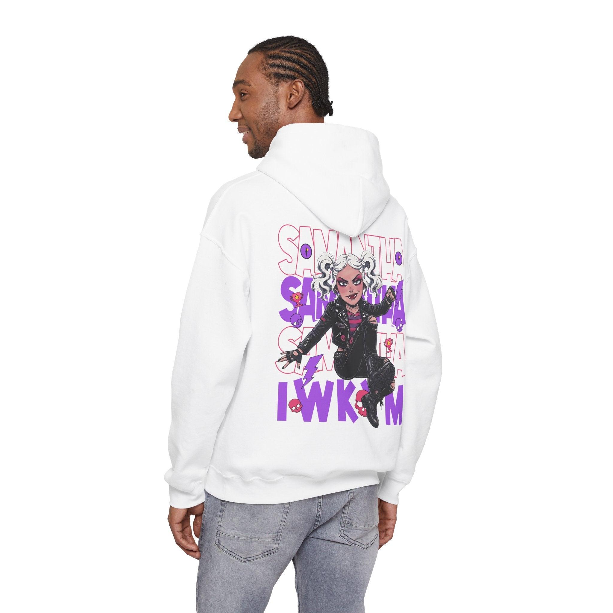 “SAMANTHA — IWKYM” Hoodie — Punk Chaos, Maximum Main‑Character Energy