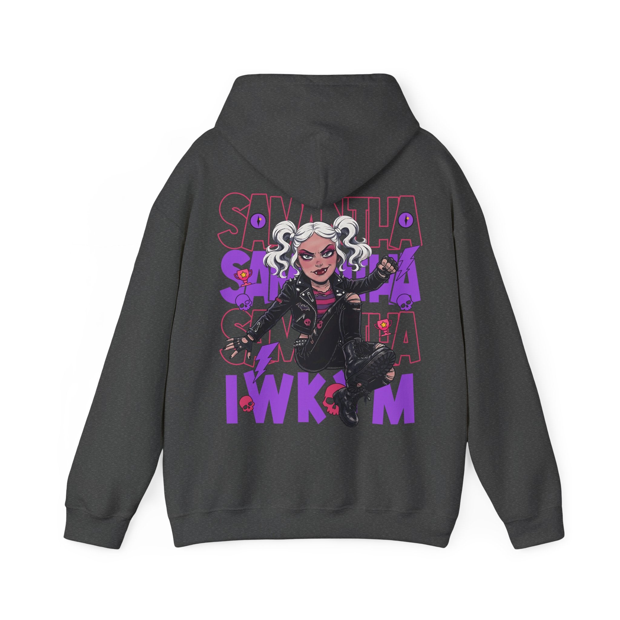 “SAMANTHA — IWKYM” Hoodie — Punk Chaos, Maximum Main‑Character Energy