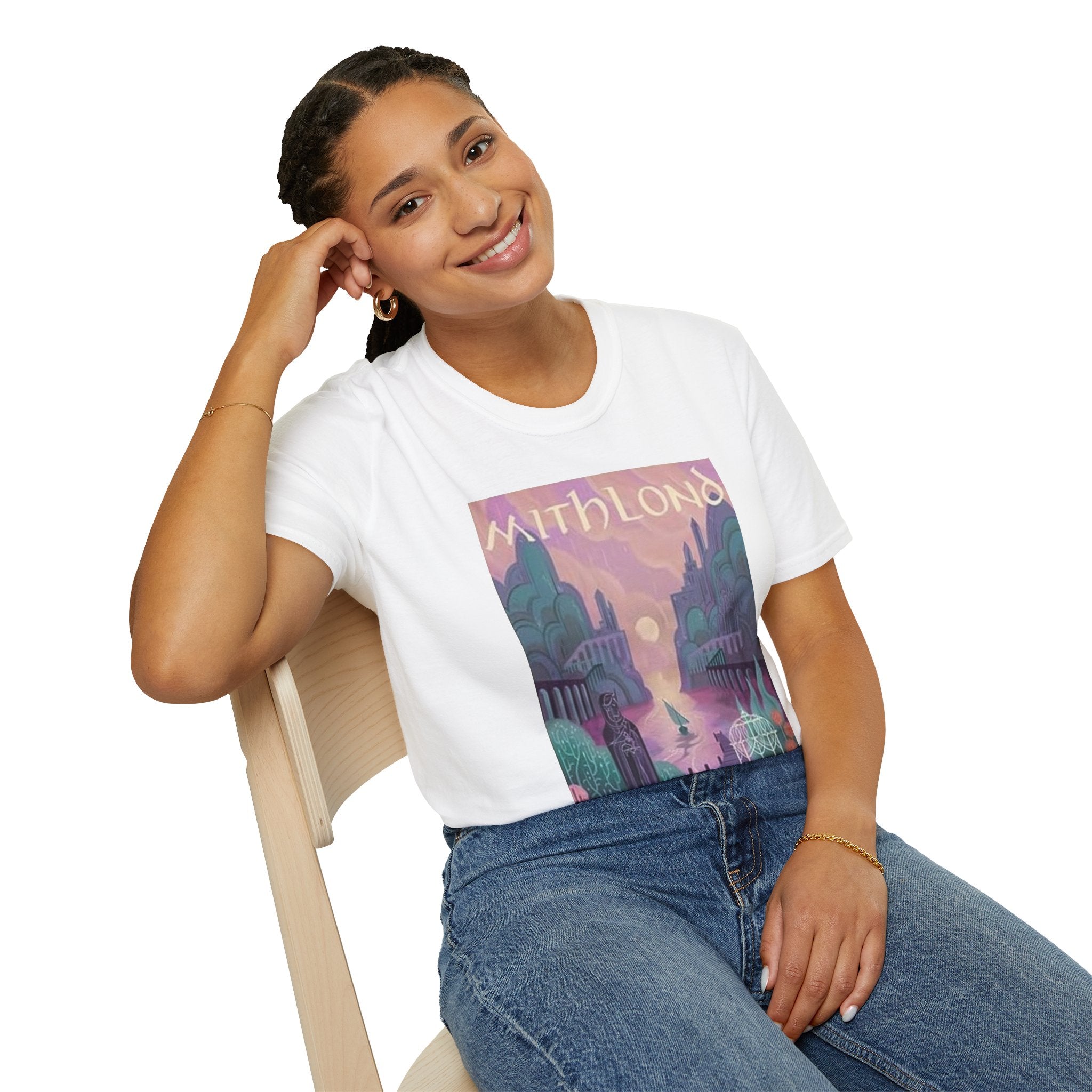 Mithlond “Find Peace at the Grey Havens” Tee — Tranquil Fantasy Energy, Soft but Epic