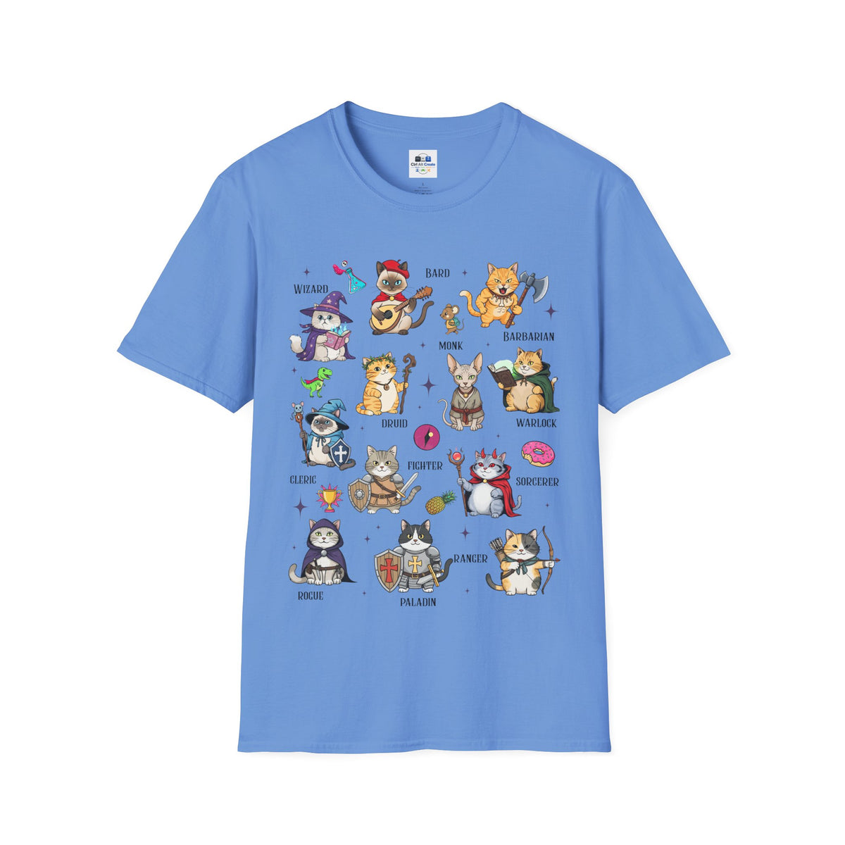 “Dungeons & Cats” Tee — Twelve Classes, Infinite Chaos