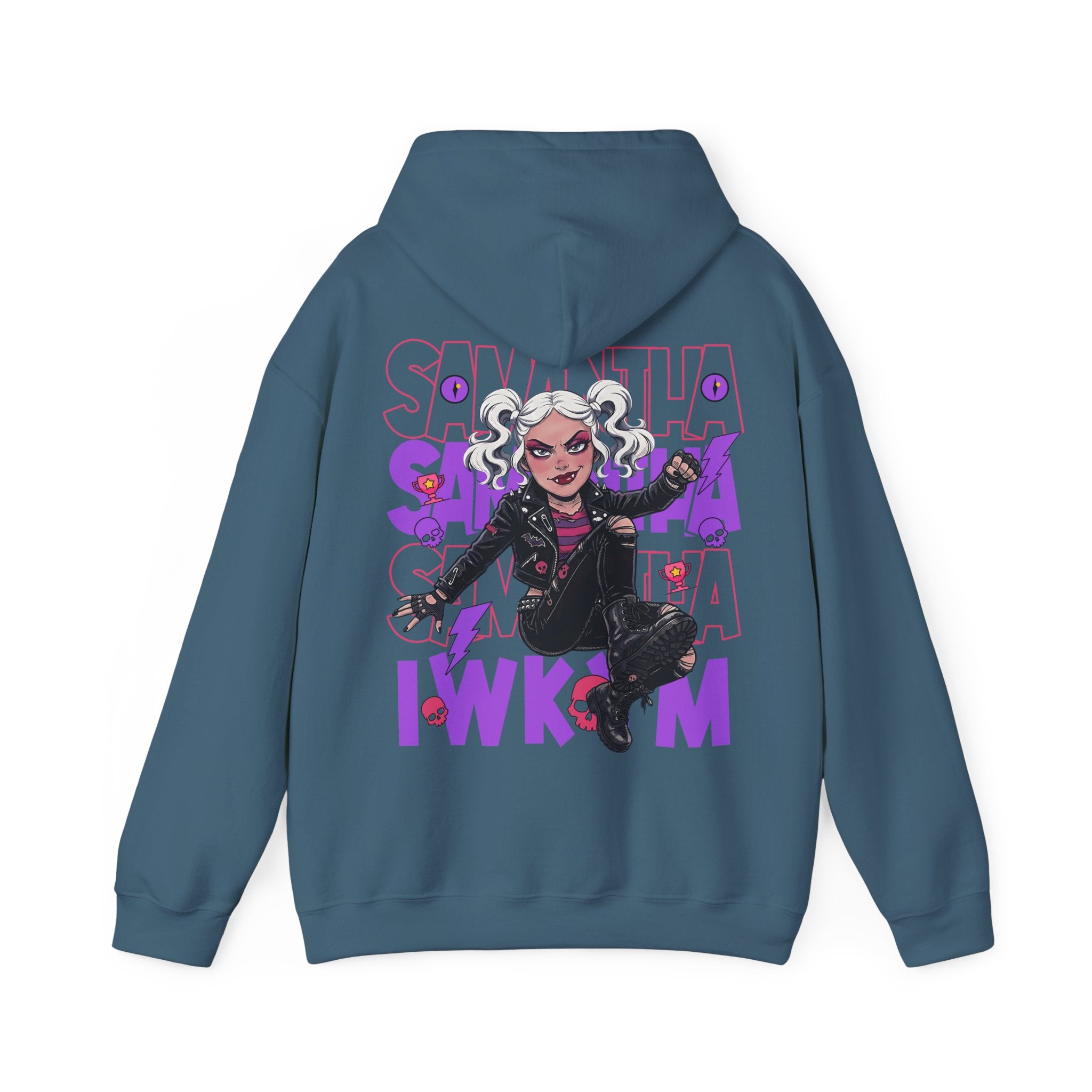 “SAMANTHA — IWKYM” Hoodie — Punk Chaos, Maximum Main‑Character Energy