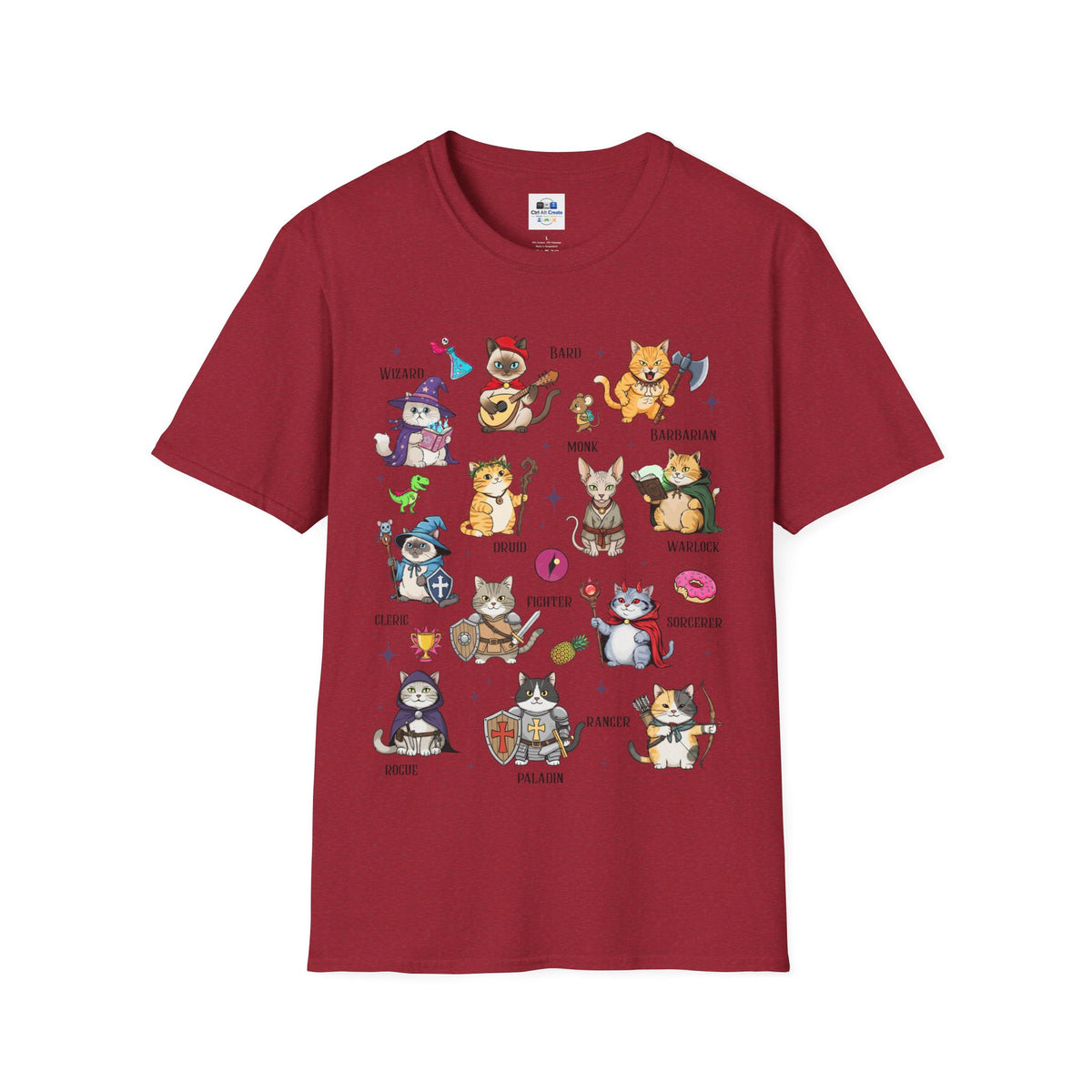 “Dungeons & Cats” Tee — Twelve Classes, Infinite Chaos