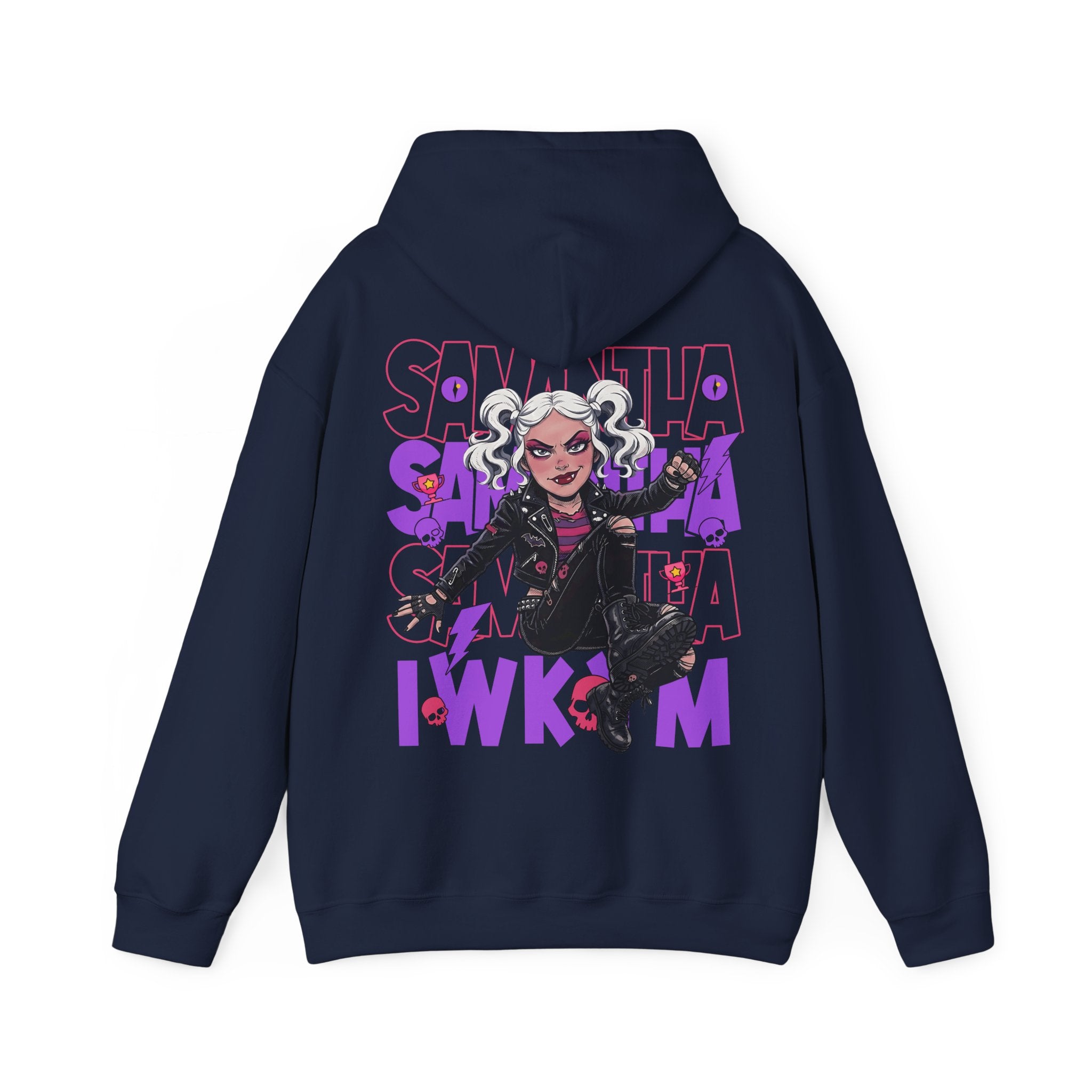 “SAMANTHA — IWKYM” Hoodie — Punk Chaos, Maximum Main‑Character Energy