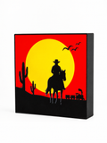 Wild West Sunset Light Box – Red Dead Redemption Inspired Gaming Decor