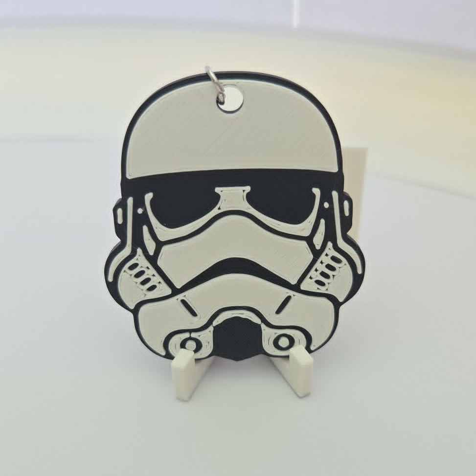 Stormtrooper Inspired Black & White Keyring