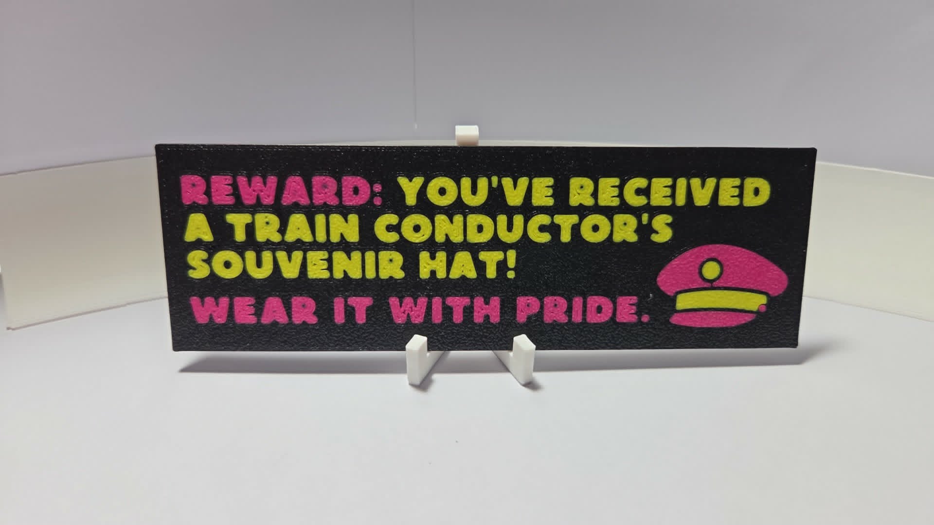 Train Conductor's Souvenir Hat Bookmark