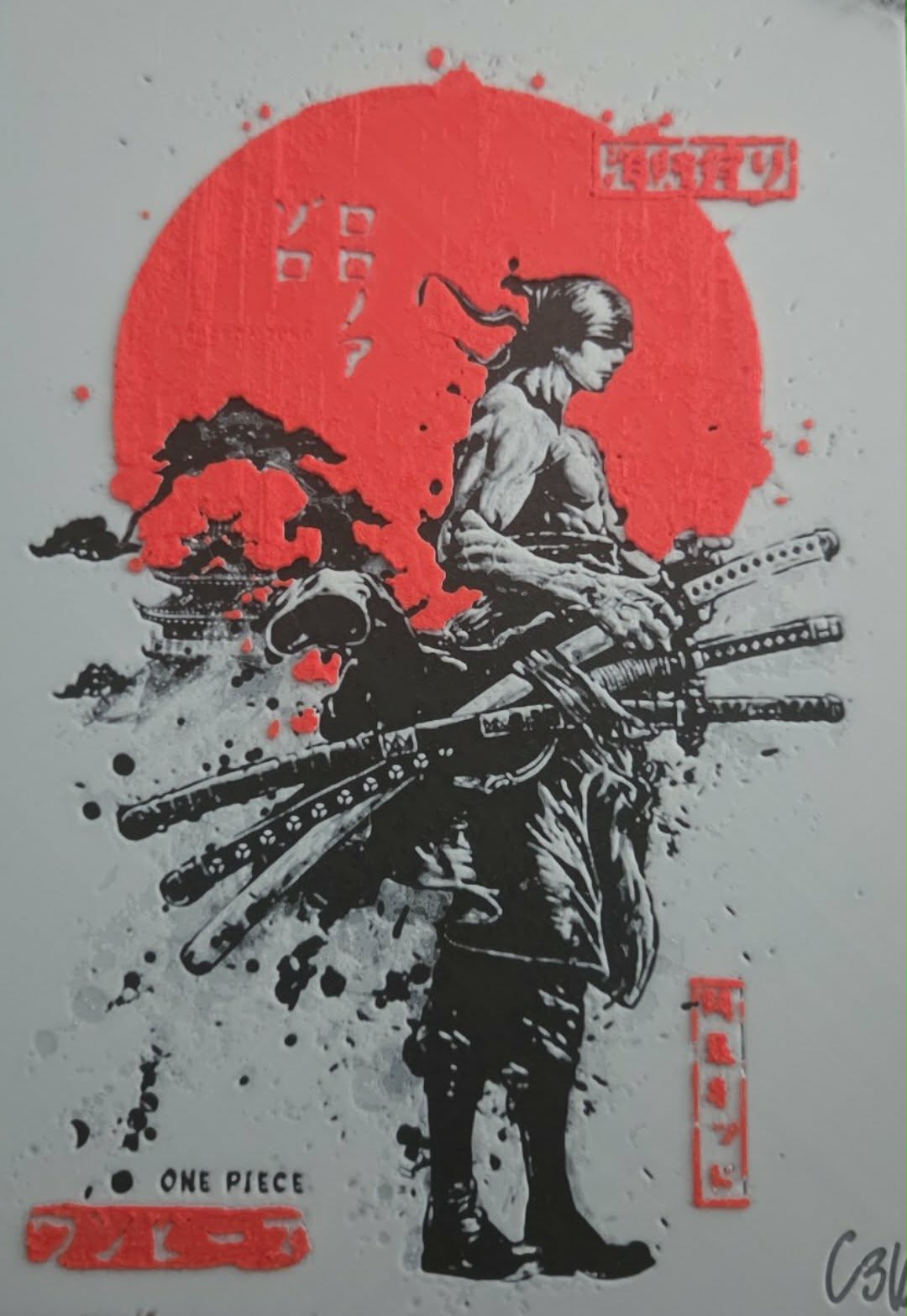 Roronoa Zoro Inspired HueForge Wall Art – One Piece Anime Art